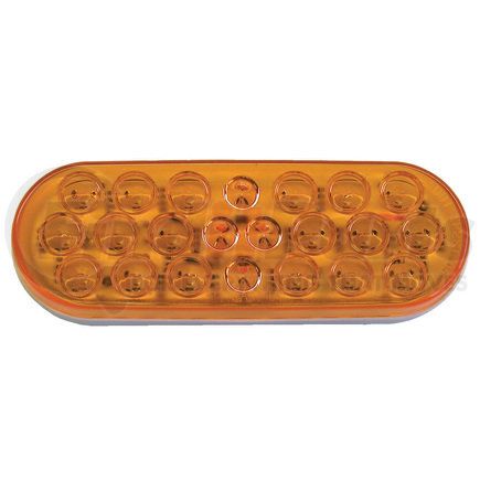 Peterson Lighting 820A-22 820-22/823-22 Series Piranha&reg; LED 6" Oval Stop/Turn/Tail and Amber Park/Turn Light - Amber Grommet Mount