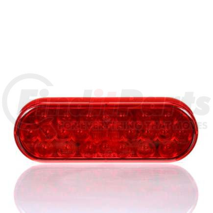 Truck-Lite 6050-3S1G Brake / Tail / Turn Signal Light - LED, Red, Oval, 24 Diode, Pl-3, 12 Volt