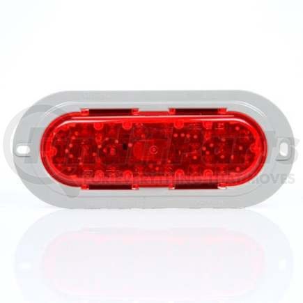 Truck-Lite TL60262R Brake Light - For For 60 Series, LED, High Mounted, 26 Diode, Oval Red Polycarbonate, Gray Flange Mount, Fit 'N Forget S.S., 12 Volt