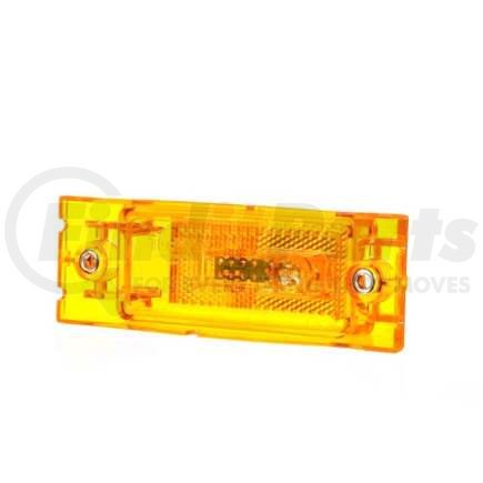 Truck-Lite TL21251Y Marker Light - For 21 Series, LED, Yellow Rectangular, 2 Diode, Pc, 2 Screw, Reflectorized, Fit 'N Forget, 12 Volt