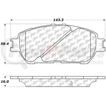 Centric 300.09060 Centric Premium Semi-Metallic Brake Pads with Shims and Hardware