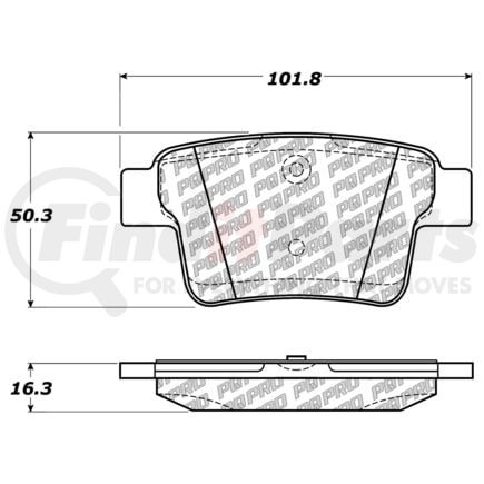 Centric 500.10710 PQ PRO Disc Brake Pads with Hardware