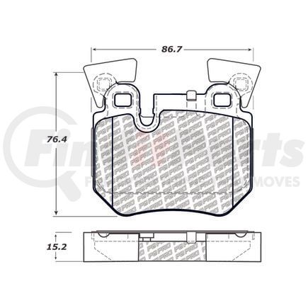 Centric 500.13720 PQ PRO Disc Brake Pads with Hardware