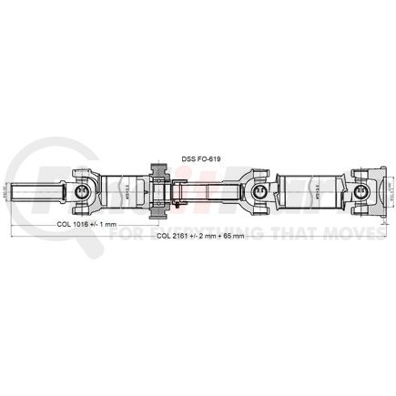 Diversified Shaft Solutions (DSS) FO-619 Drive Shaft Assembly