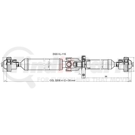 Diversified Shaft Solutions (DSS) VL-115 Drive Shaft Assembly