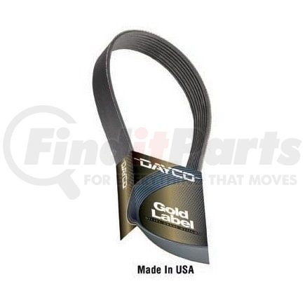 Dayco 5080539 Poly Rib Serpentine Belt - 53.94 in. Length, 8 Ribs, 1.1 in. Width, EPDM (SAE J1459, SAE J2432)