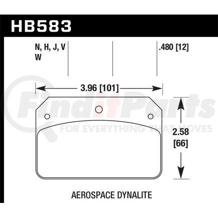 Hawk Friction HB583J480 BRAKE PADS DR-97