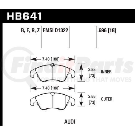 Hawk Friction HB641F696 HPS PAD AUDI A4 2010