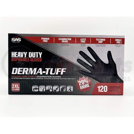 SAS Safety Corp 66585 DERMA TUFF PF NITRILE XXL 6MIL