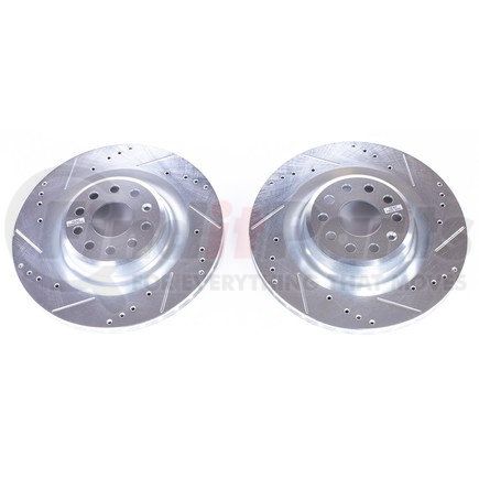 PowerStop Brakes AR84001XPR Evolution® Disc Brake Rotor - Performance, Drilled, Slotted and Plated