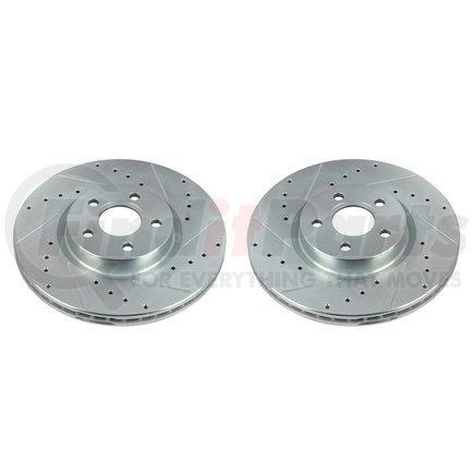 PowerStop Brakes AR85196XPR Evolution® Disc Brake Rotor - Performance, Drilled, Slotted and Plated