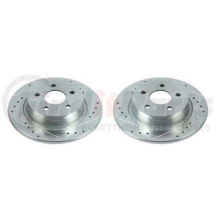 PowerStop Brakes AR85197XPR Evolution® Disc Brake Rotor - Performance, Drilled, Slotted and Plated