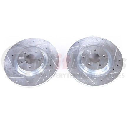 PowerStop Brakes EBR1630XPR Evolution® Disc Brake Rotor - Performance, Drilled, Slotted and Plated