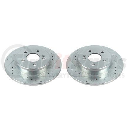 PowerStop Brakes EBR1680XPR Evolution® Disc Brake Rotor - Performance, Drilled, Slotted and Plated