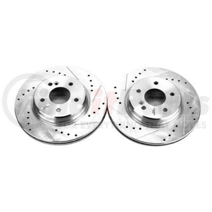 PowerStop Brakes EBR808XPR Evolution® Disc Brake Rotor - Performance, Drilled, Slotted and Plated