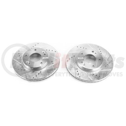 PowerStop Brakes JBR1379XPR Evolution® Disc Brake Rotor - Performance, Drilled, Slotted and Plated