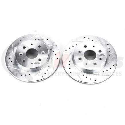 PowerStop Brakes JBR1514XPR Evolution® Disc Brake Rotor - Performance, Drilled, Slotted and Plated