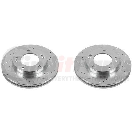 PowerStop Brakes JBR1518XPR Evolution® Disc Brake Rotor - Performance, Drilled, Slotted and Plated