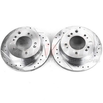PowerStop Brakes JBR1519XPR Evolution® Disc Brake Rotor - Performance, Drilled, Slotted and Plated