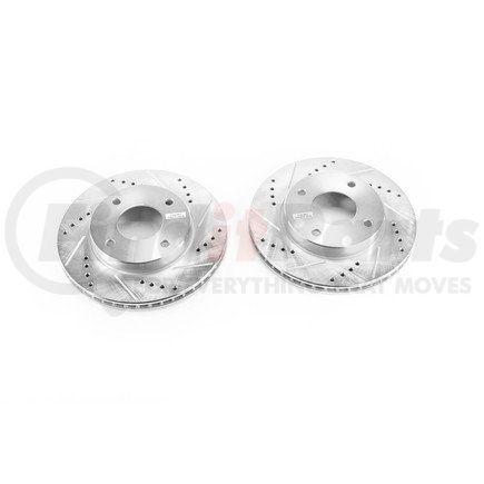PowerStop Brakes JBR1387XPR Evolution® Disc Brake Rotor - Performance, Drilled, Slotted and Plated