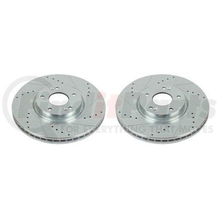 PowerStop Brakes JBR1524XPR Evolution® Disc Brake Rotor - Performance, Drilled, Slotted and Plated