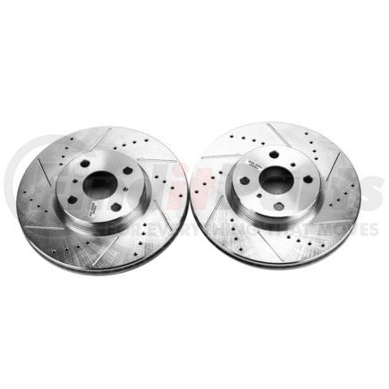 PowerStop Brakes JBR1546XPR Evolution® Disc Brake Rotor - Performance, Drilled, Slotted and Plated