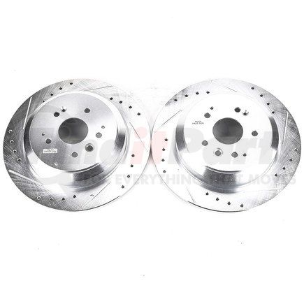 PowerStop Brakes JBR1587XPR Evolution® Disc Brake Rotor - Performance, Drilled, Slotted and Plated