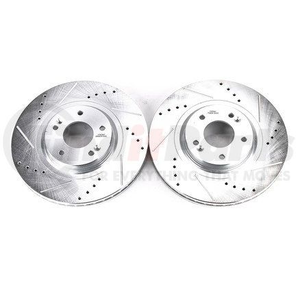 PowerStop Brakes JBR1723XPR Evolution® Disc Brake Rotor - Performance, Drilled, Slotted and Plated