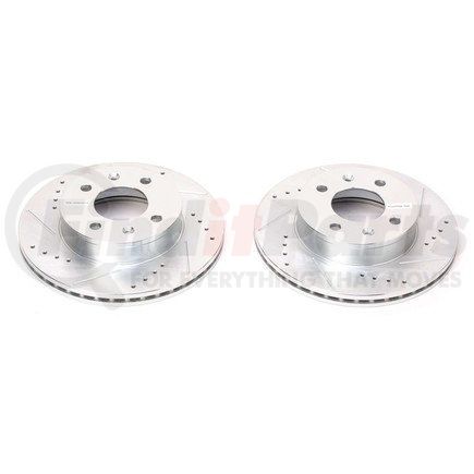 PowerStop Brakes JBR1160XPR Evolution® Disc Brake Rotor - Performance, Drilled, Slotted and Plated