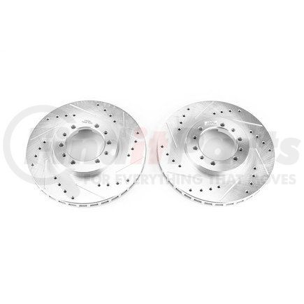 PowerStop Brakes JBR723XPR Evolution® Disc Brake Rotor - Performance, Drilled, Slotted and Plated