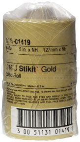 3M 1419 Stikit™ Gold Disc Roll 01419, 5", P400A, 175 discs/roll