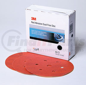 3M 1147 Red Abrasive Hookit™ Disc D/F, 6 in, P80D, 50 discs per box