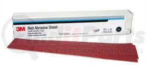 3M 1181 Red Abrasive Hookit™ Sheet, 2 3/4 in x 16 1/2 in, P80D, 25 sheets per box