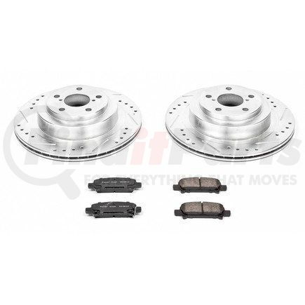 PowerStop Brakes K219 Z23 Daily Driver Carbon-Fiber Ceramic Brake Pad and Drilled & Slotted Rotor Kit