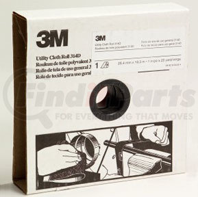 3M 19780 Utility Cloth Roll 314D, 1 in x 20 yd P150 J weight