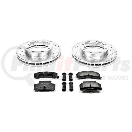 PowerStop Brakes K1992 Z23 Daily Driver Carbon-Fiber Ceramic Brake Pad and Drilled & Slotted Rotor Kit