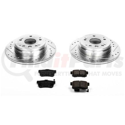 PowerStop Brakes K5399 Z23 Daily Driver Carbon-Fiber Ceramic Brake Pad and Drilled & Slotted Rotor Kit