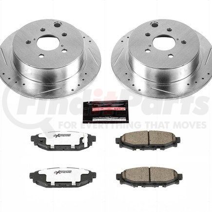 PowerStop Brakes K610726 Z26 Street Performance Ceramic Brake Pad and Drilled & Slotted Rotor Kit