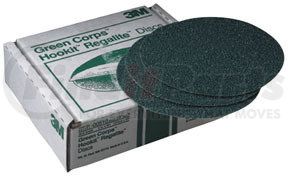 3M 515 Green Corps™ Hookit™ Regalite™ Disc 00515, 6" dia, 40E, 25 discs/bx