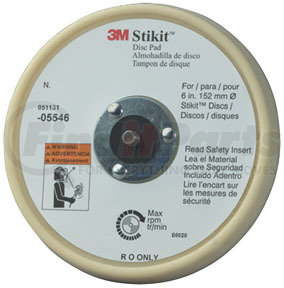 3M 5546 Stikit™ Low Profile Finishing Disc Pad 05546, 6"