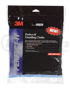 3M 6020 Perfect-It™ III Auto Detailing Cloth, Light Blue, 12" x 14", 6 Cloths per Pack