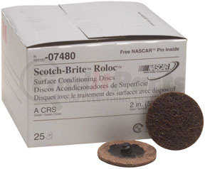 3M 7480 2" Scotch-Brite™ Roloc™ Brown Coarse Surface Conditioning Disc