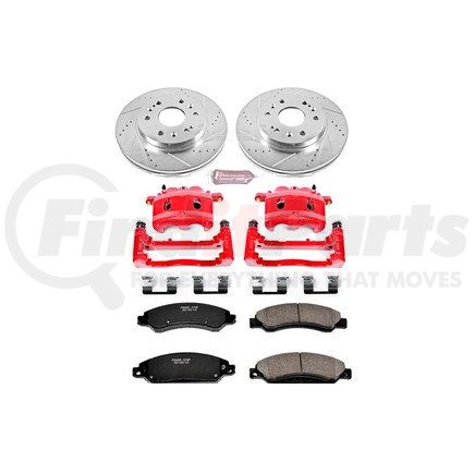 PowerStop Brakes KC2067 Z23 Daily Driver Carbon-Fiber Ceramic Pads Drilled & Slotted Rotor & Caliper Kit