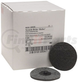 3M 7514 Scotch-Brite™ Roloc™ Surface Conditioning Disc 07514 Gray, 3", Super Fine, 25/box