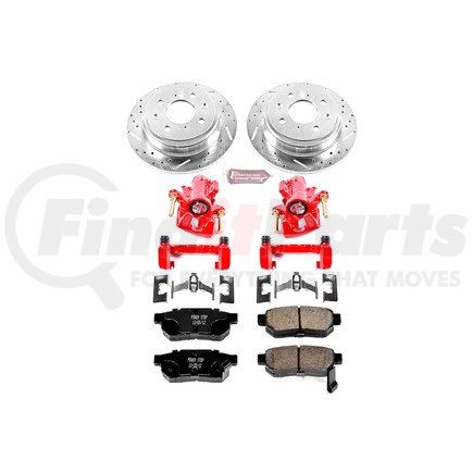 PowerStop Brakes KC408 Z23 Daily Driver Carbon-Fiber Ceramic Pads Drilled & Slotted Rotor & Caliper Kit