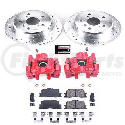 PowerStop Brakes KC2418 Z23 Daily Driver Carbon-Fiber Ceramic Pads Drilled & Slotted Rotor & Caliper Kit