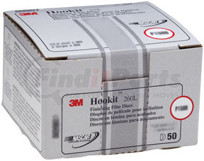 3M 968 Hookit™ Finishing Film Disc 00968, 6", P1200, 100 discs/bx