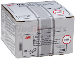 3M 971 Hookit™ Finishing Film Disc 00971, 6", P600, 100 discs/bx