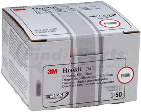 3M 908 Hookit™ Finishing Film Disc 00908, 3", P1200, 50 discs/bx