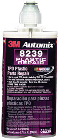 3M 8239 Automix™ TPO Plastic Parts Repair 08239, 200 mL Cartridge, 6/cs